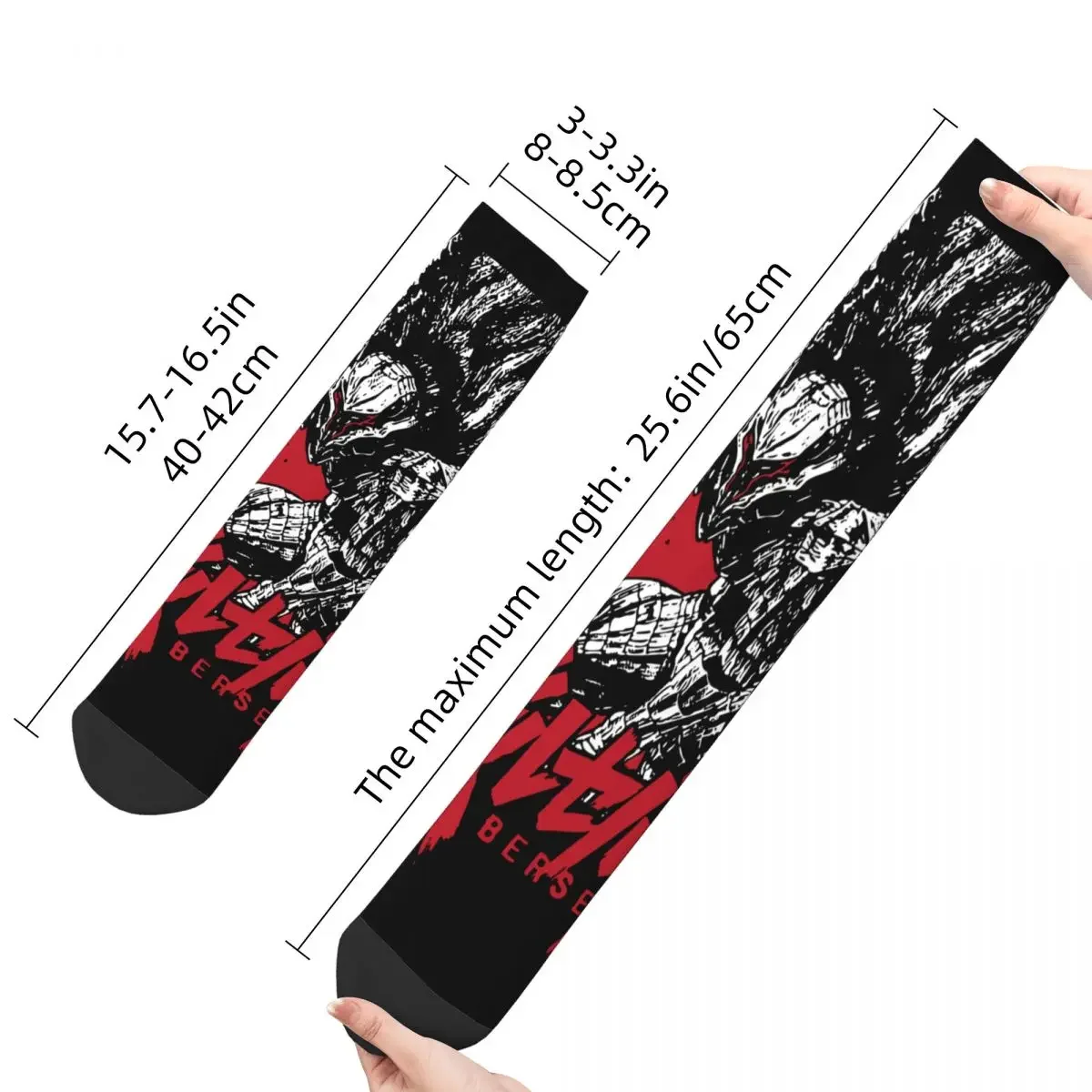 Black Swordsman Manga Socks Men Women Polyester Funny Happy Socks High Quality Spring Summer Autumn Winter Socks Gifts