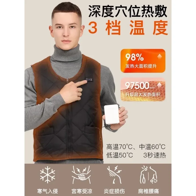 Winter electric vest, heating, intelligent temperature control,  warmth, whole body electric heating, clothes, down jackets