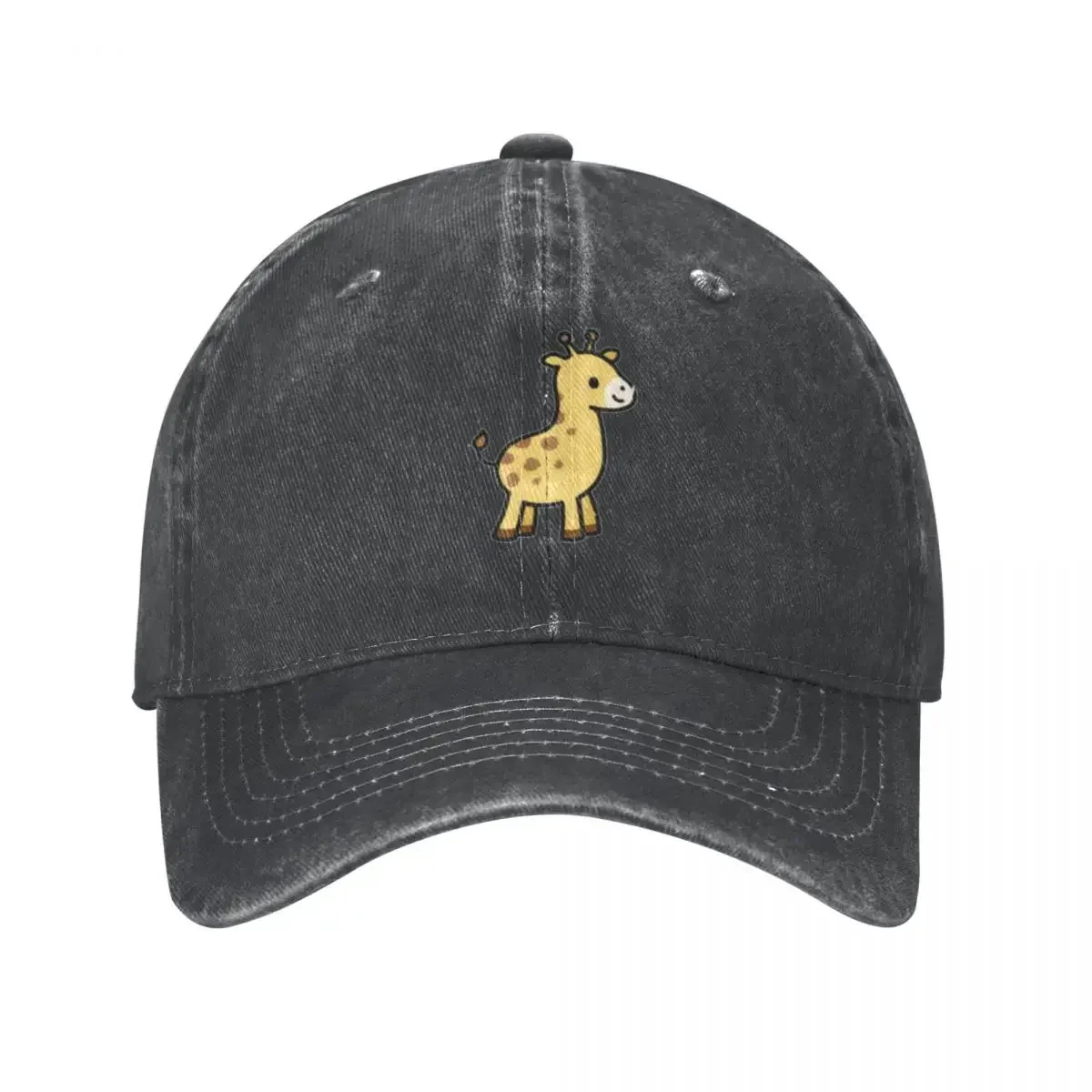 Giraffe Washed Baseball Cap Cute Animal Fitted Trucker Hat Man Tennis Print Outdoor All Seasons Travel Adjustable Baseball Caps