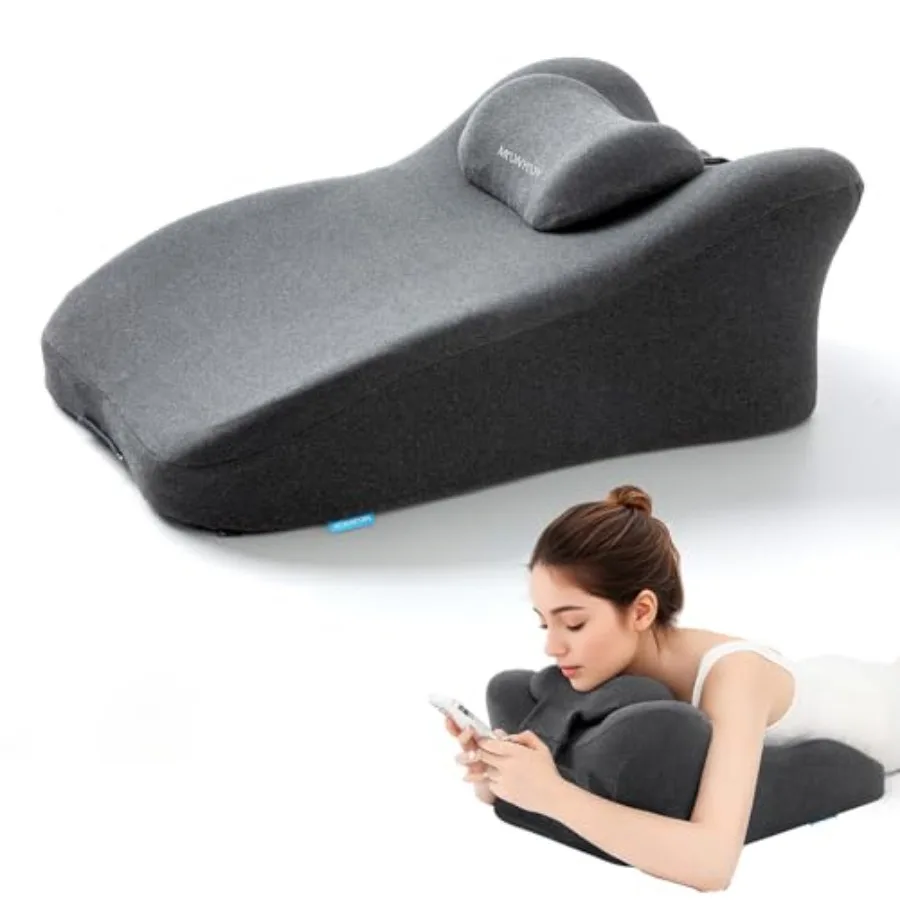 

Подушка из пены с эффектом памяти для сна на кровати и поле – эргономичная наклонная подушка для мобильных игр, чтения и ноутбука, для поддержки шеи и спины