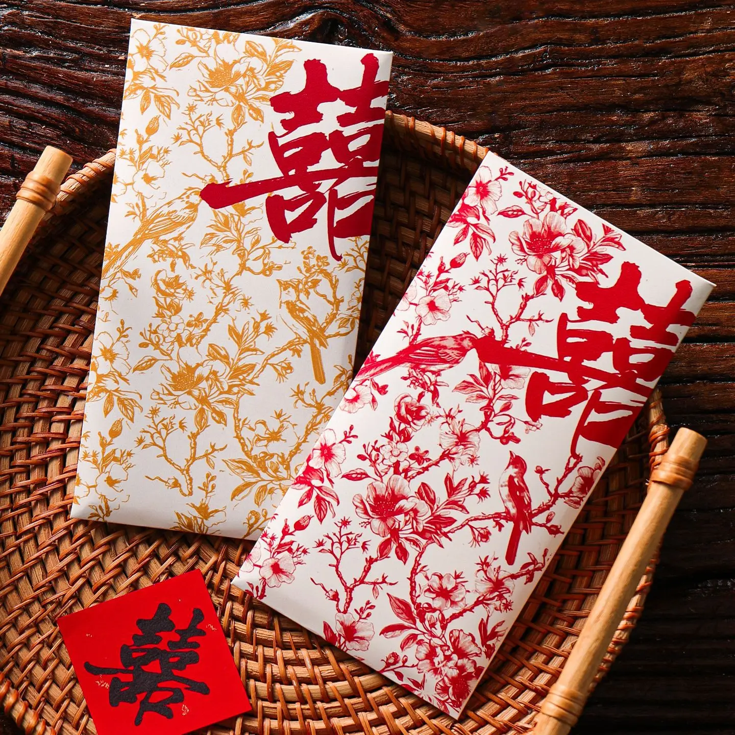 

10Pcs Chinese Wedding Red Bag Magpie Printing 2025 New High-Grade Li Shi Feng to Receive Relatives Blocking the Door Happy Bag