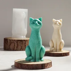 Cute Animal Cat and Dog Candle Silicone Mold Handmade Dachshund Sitting Kitty Aromatherapy Candle Plaster Resin Mould Home Decor