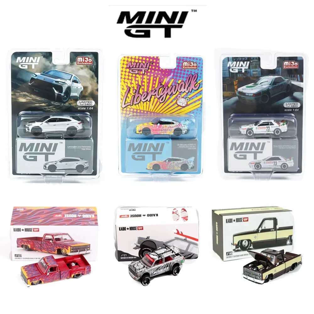 MINIGT 1:64 KAIDD HOUSE Lamborghini Urus Chevrolet Skyline GTR R32 Datsun 510 Alloy Model Car Collection Toy Birthday Gift