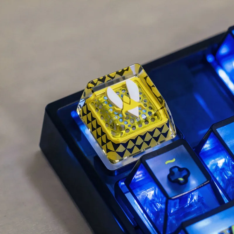 Hollow Translucent Keycap OEM Height Yellow Creative Donk Vitality Game Peripherals Customized Mechanical Keyboard Accessories