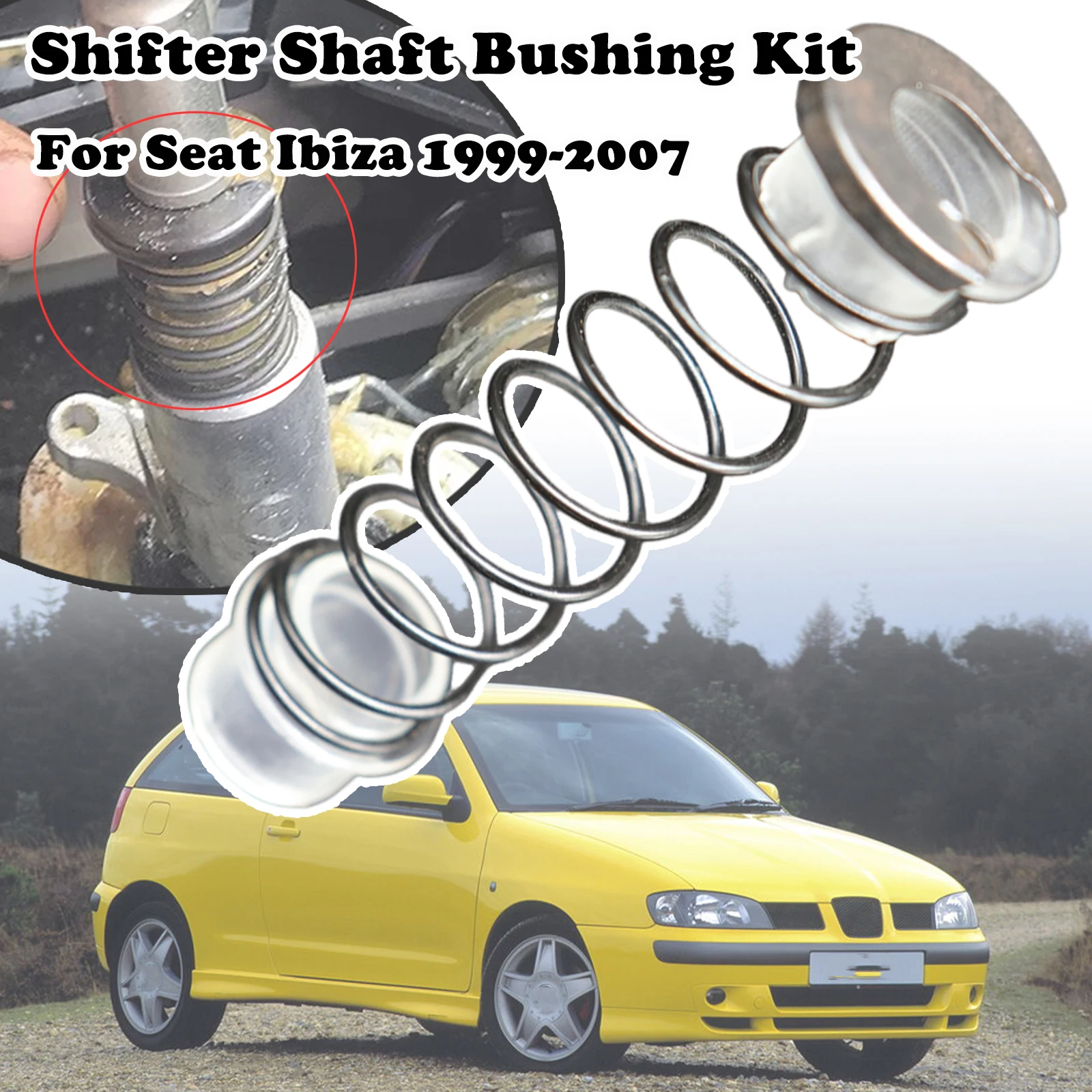 

Rubber Manual Gearbox Lever Shifter Shaft Bushing Kit For Seat Ibiza Reverse Gear Shifting Issue Fix Spare Parts 1999 2000- 2007