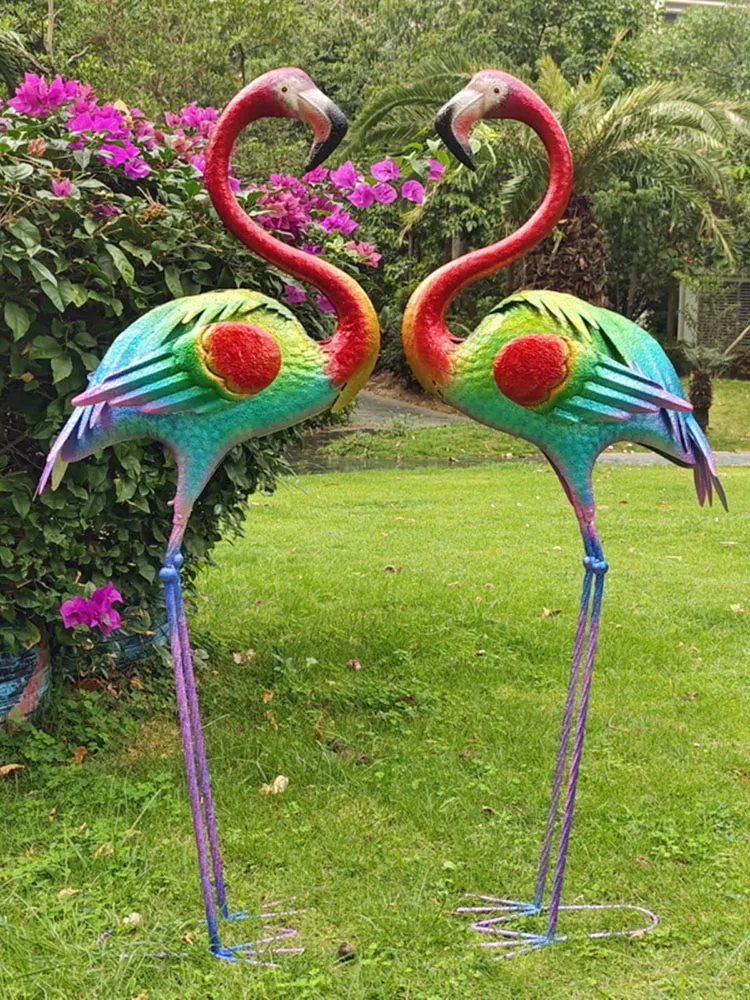 

Outdoor Iron Art Flamingo Decor,Garden Courtyard,Hotel Sculpture,Amusement Park Layout,Prop Display,Window Decoration Customized