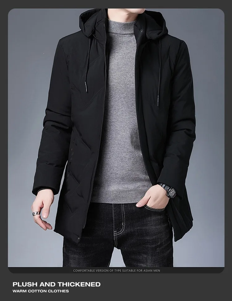 Men's Thickened Cotton Jacket 2026 Winter 3D Casual Detachable Hat Windproof Warm New