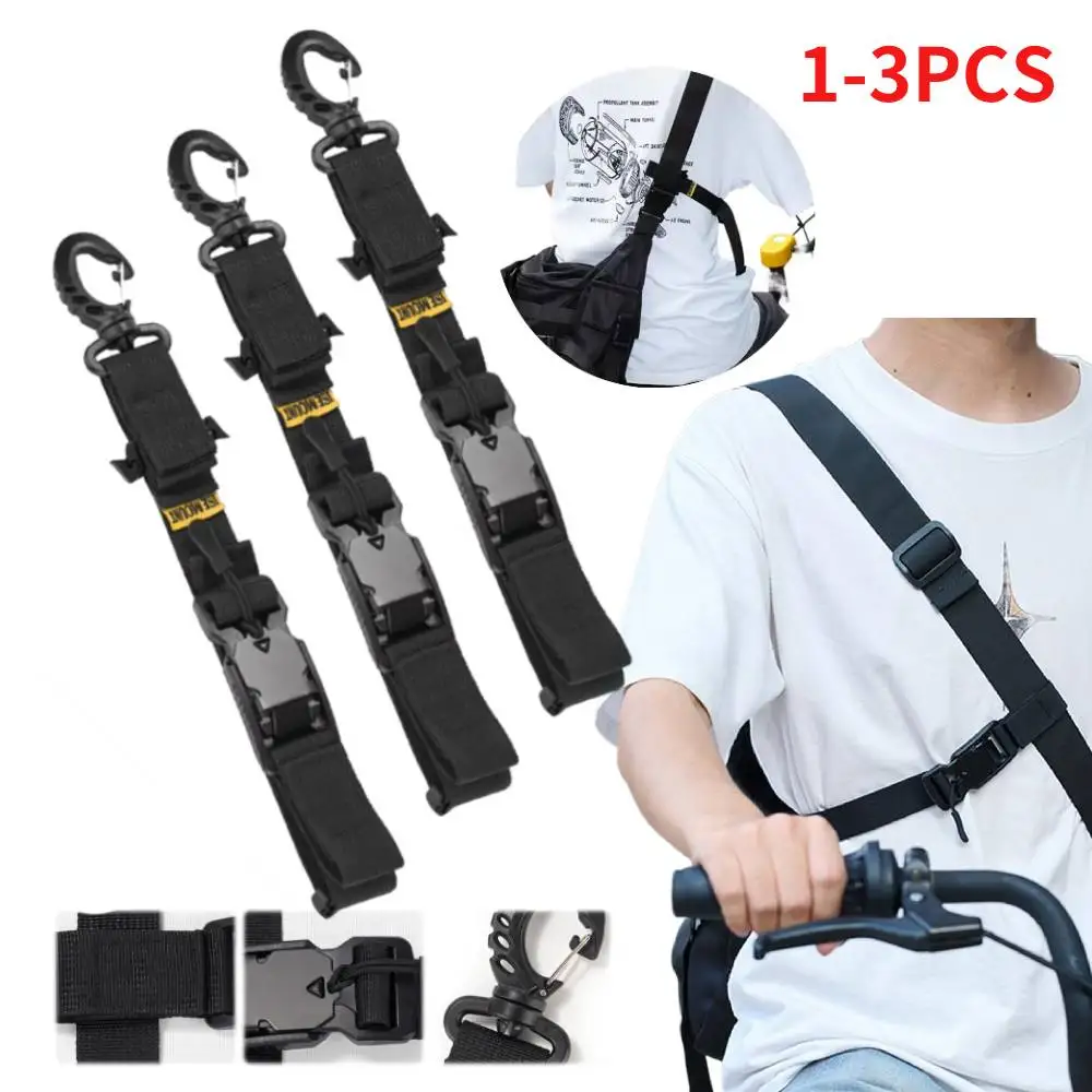 Three Point Auxiliary Backpack Stabilizer Strap Quick Detachable Chest Bag Fixed Strap Adjustable for Sling Packs & Messengers