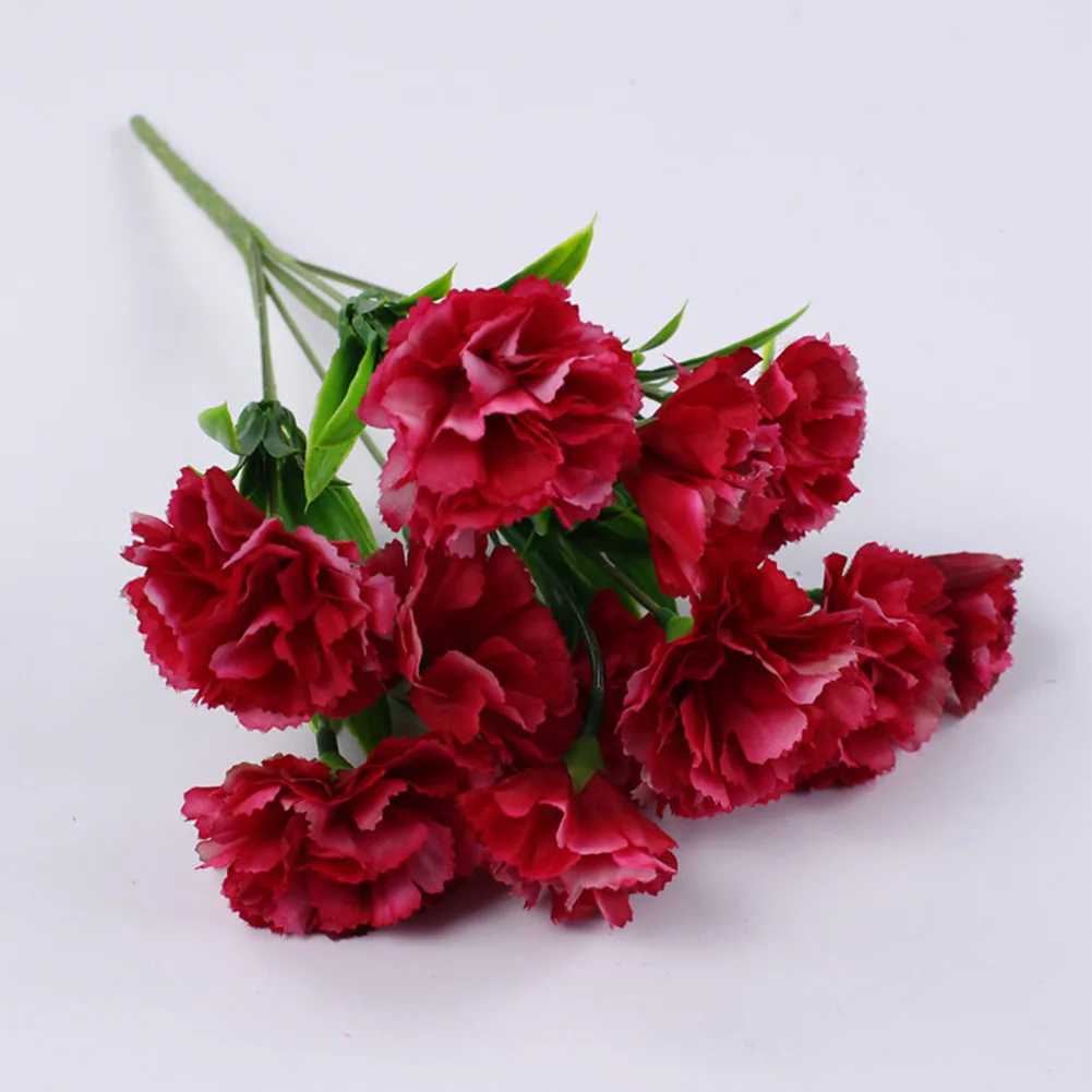 1 Blumenstrauß Nelke, UV-beständig, kein Verblassen im Freien, künstliche Blume, ewige Blumen aus Nelkenseide für Zuhause, Party, Hochzeit, Dekoration – Detail 13