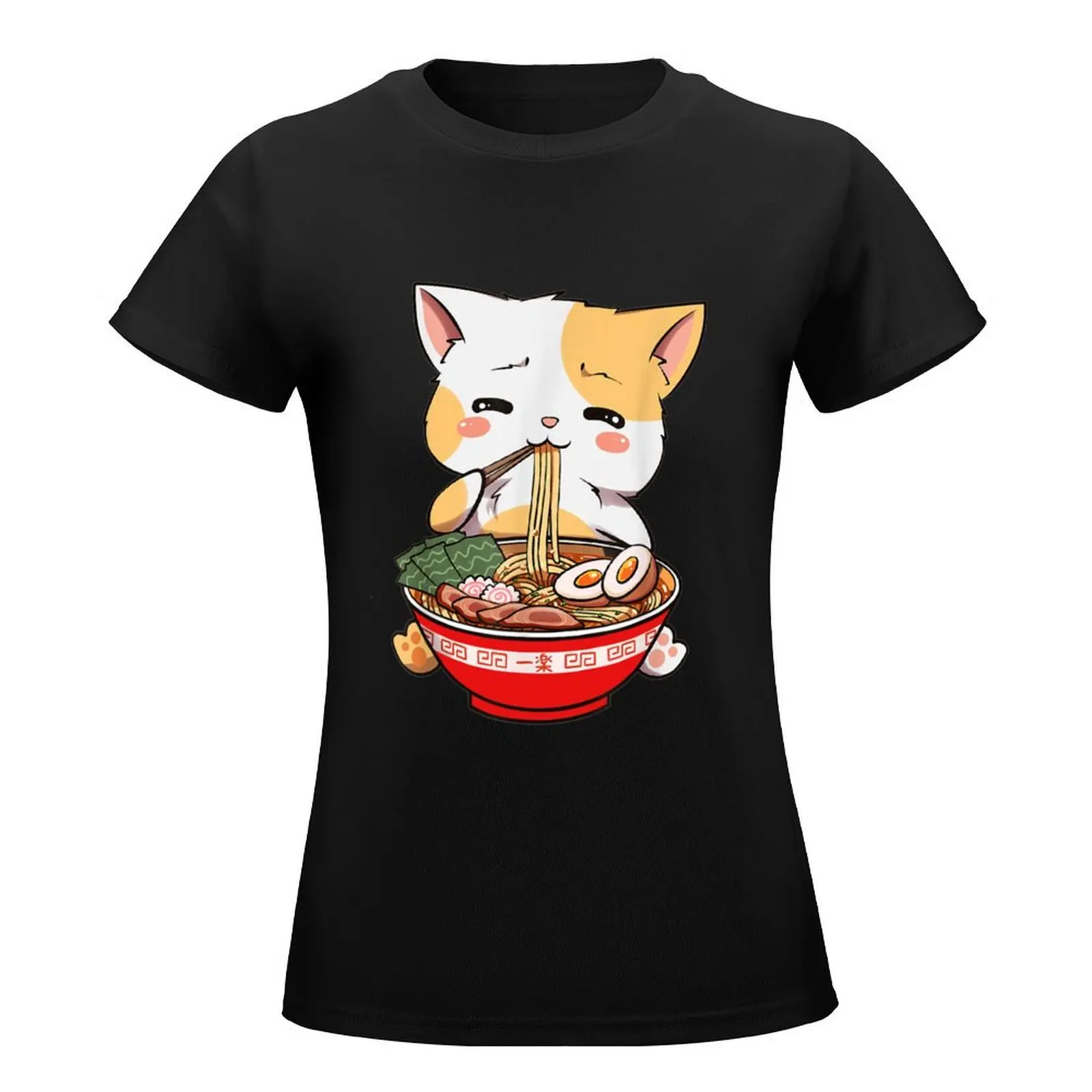 Kawaii Neko Ramen Cute Ramen Cat Japanese Noodle Funny Anime T-Shirt hippie clothes sublime sports fans Woman clothes