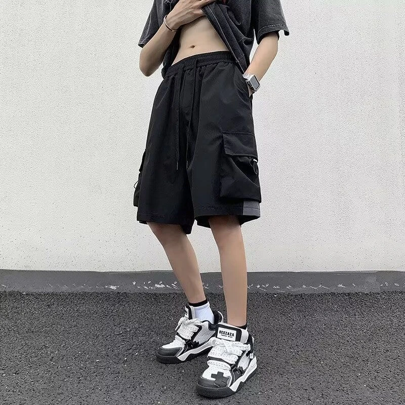 

Men's Plus Size Cargo Shorts Summer Baggy Streetwear Techwear Loose Fit 5 Inch Inseam Casual Workout Shorts