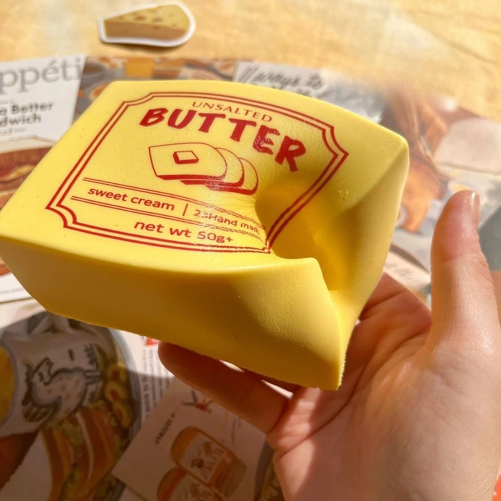 ของเล่นบีบเนยบล็อกนุ่มๆ บรรเทาความเครียด บีบแล้วคืนรูปช้าๆ ของเล่นเสริมพัฒนาการทางประสาทสัมผัส สำหรับผู้ที่มีความวิตกกังวล สมาธิสั้น สมาธิไม่ดี หรือออทิสติก ของขวัญสำหรับเด็ก