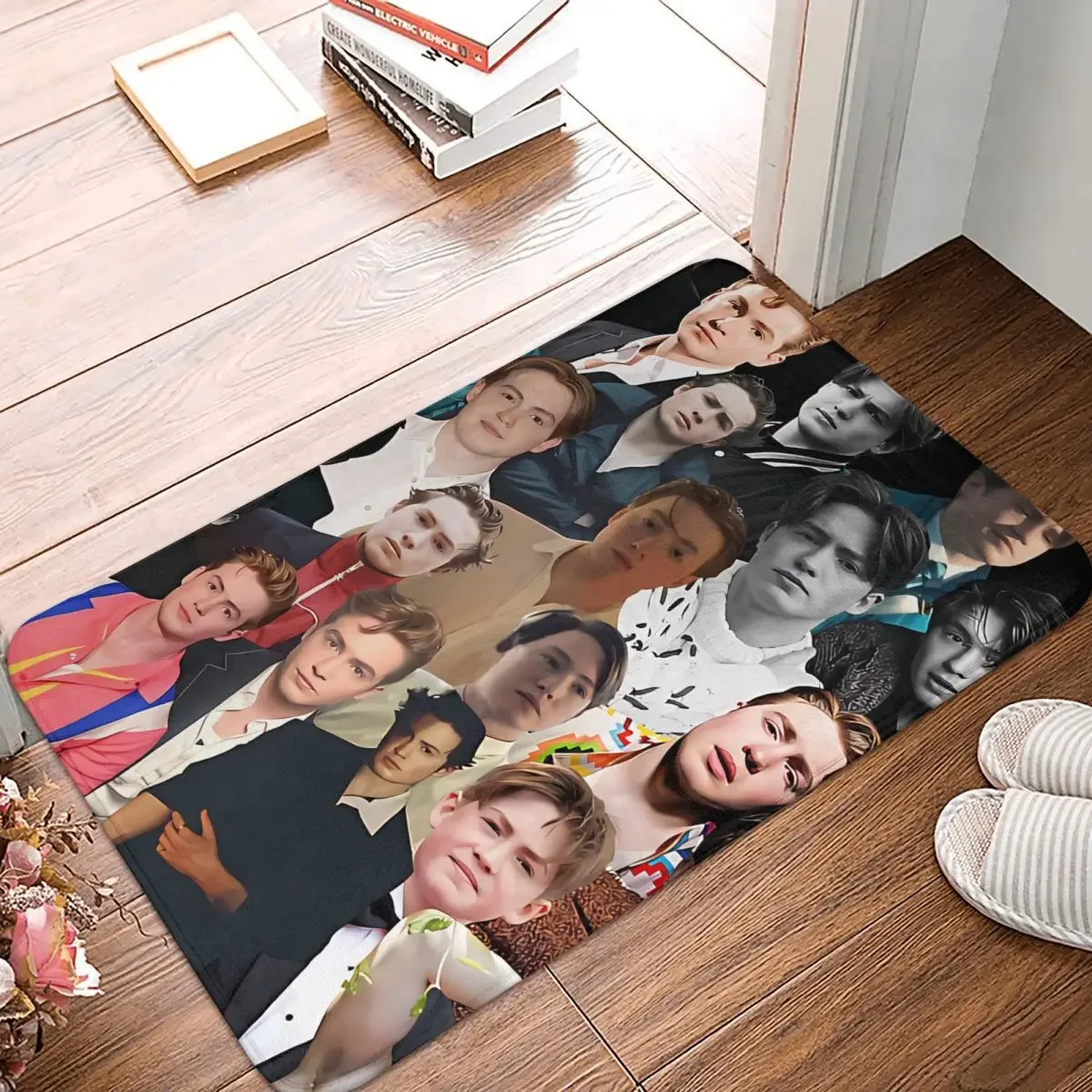 Kit Connor Heartstopper Bedroom Mat Photo Collage Rug Home Doormat Living Room Carpet Decor