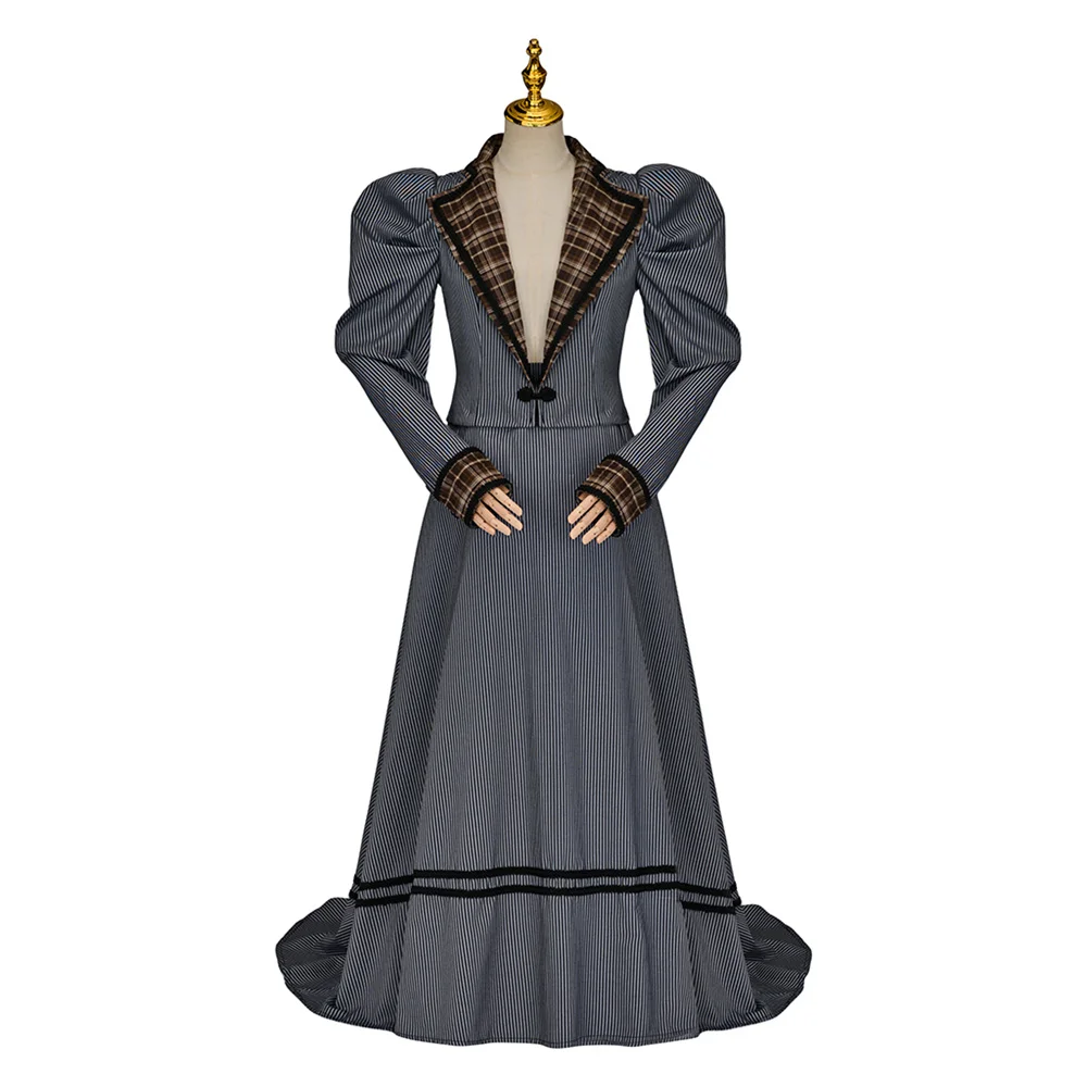 

1890s Victorian Edwardian Costume Duchess Ball Gown Vintage Theater Retro Walking Dress Gown