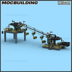 MOC Building Blocks Chairlift Model Cable Car DIY Bricks Assembled Toys Christmas Gifts Birthday Present Creative Collection