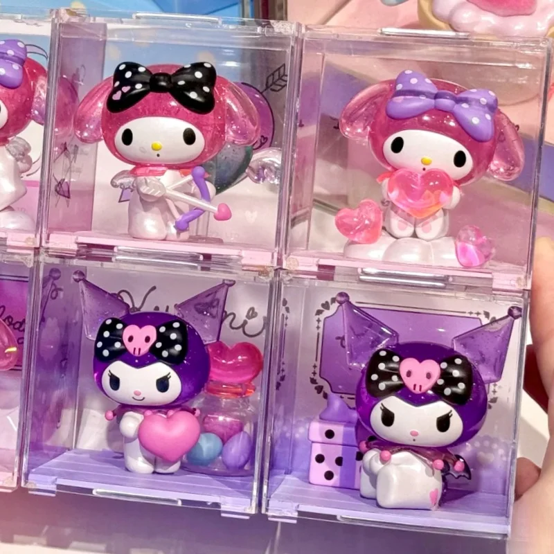 

Персонажи Sanrio, романтическое украшение в виде сердца Kuromi Melody, мультяшное украшение, периферийное настольное украшение, модель, игрушки, подарки