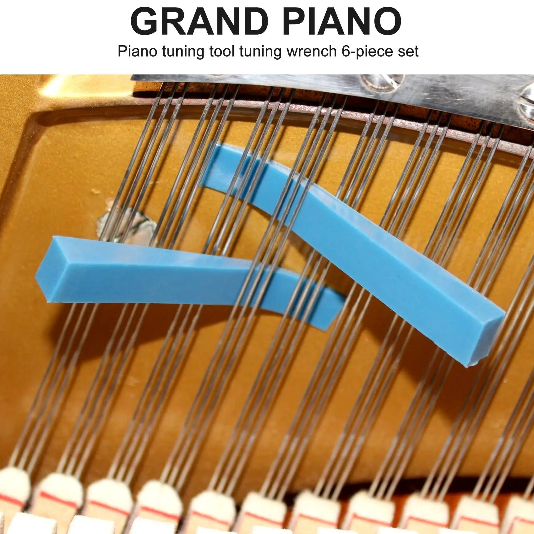 #31G Professional Portable Lever Jujube Piano Tuning Tuner Mute Kit Tools,Piano Tuning DIY Set,(Photo Color)