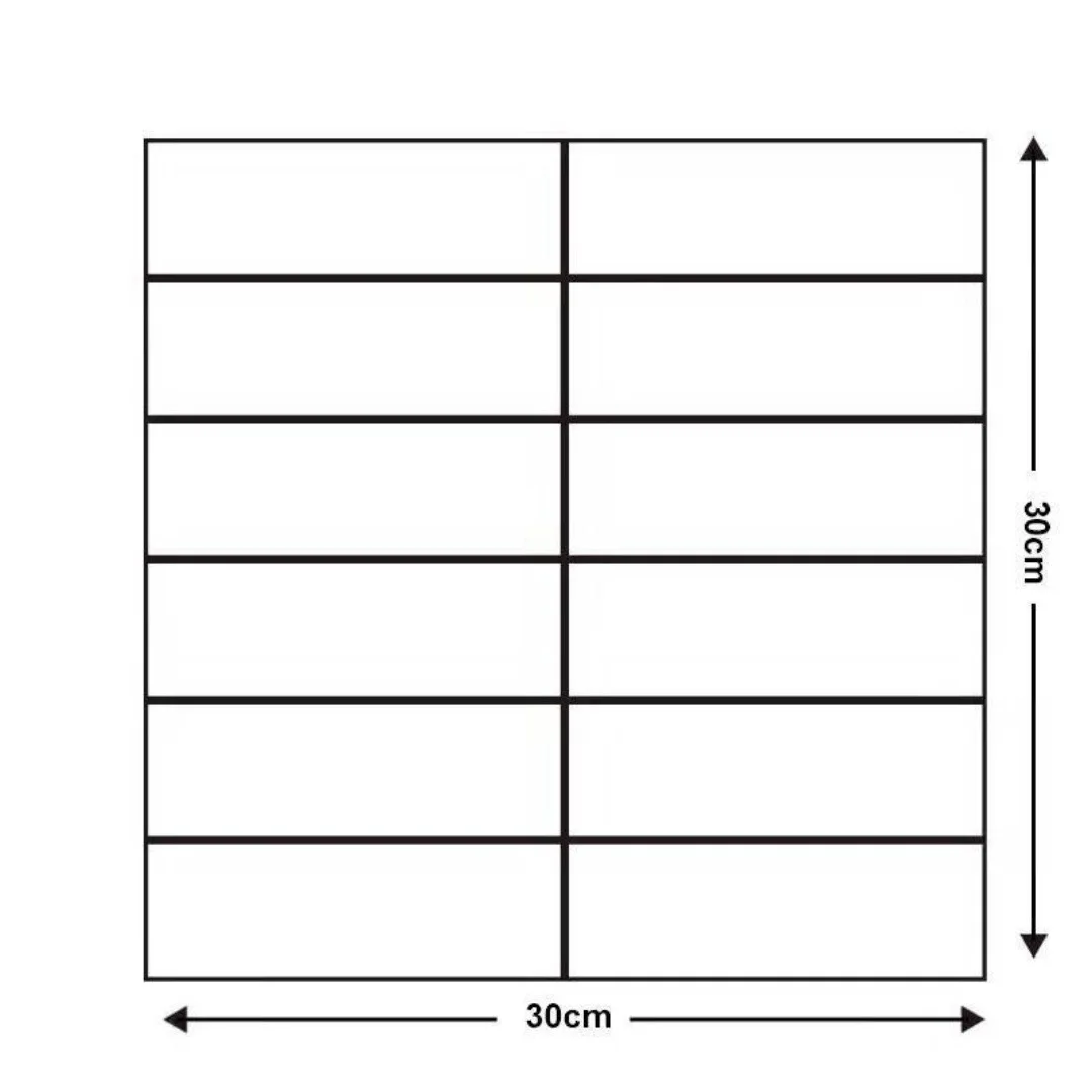 Self-Adhesive Wall Stickers 30x30cm 10PCS 3D Foam for Urban Studio Wainscoting Living Room Space Saver