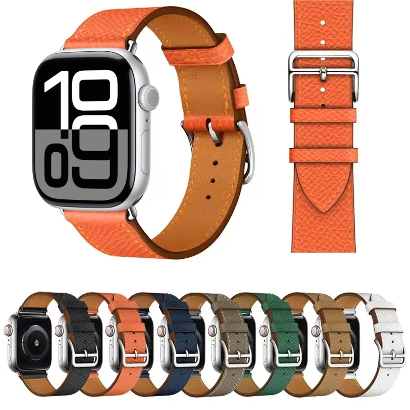 Leather strap for Apple Watch Ultra 10 9 8 7 45mm 41mm 42mm 46mm Comfortable sports bracelet wristband iWatch 6 5 4 3 SE Correa