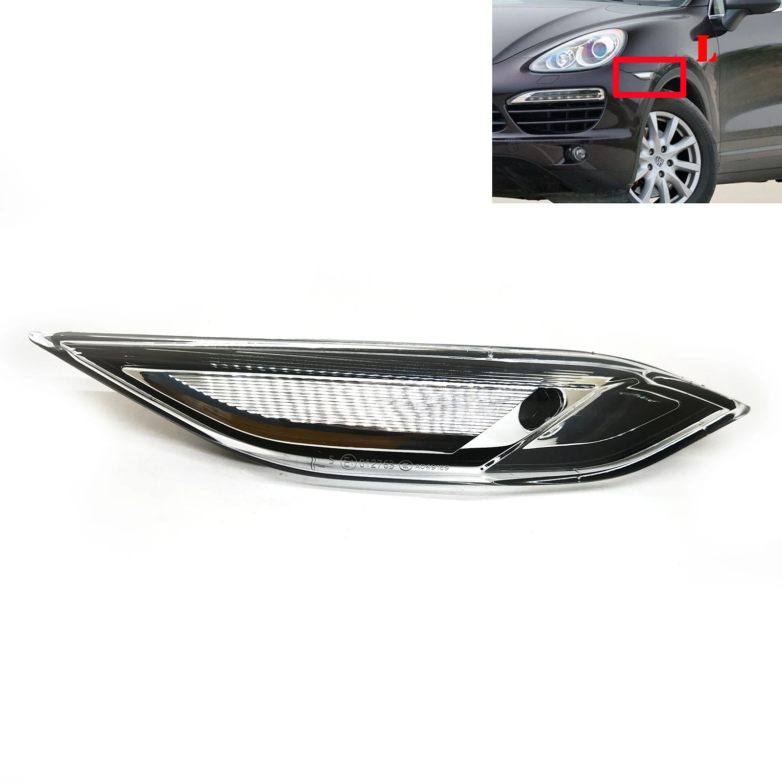 L&R Fit 11-18 Porsche Cayenne 92A 958 958.2 Base Sport S Turbo GTS 3.0L 3.6L 4.8L Lamp Turn Signal Front Side Marker Cover