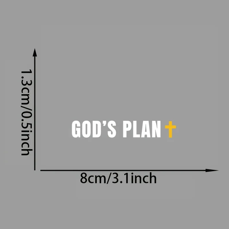 Faith Message Sticker Set 3PCS God's Plan Positive Quote Vinyl Decals for Car Rearview Mirror Motorcycle Laptop Cup Window Decor