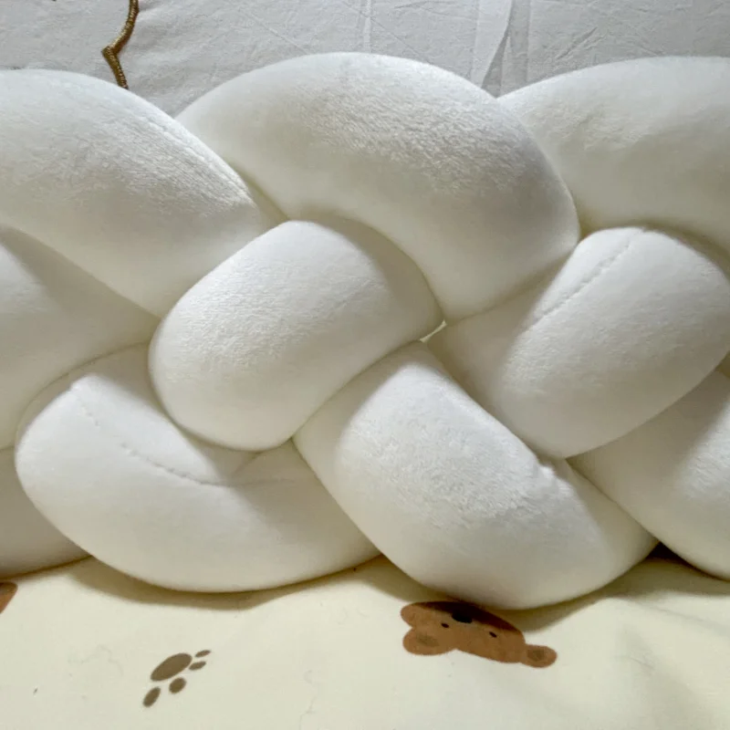 1M 2M 3m Baby Bumper Bed Braid Knot Pillow Cushion for Infant Crib Protector Cot Room Decor Bedding Set Boy Decoration