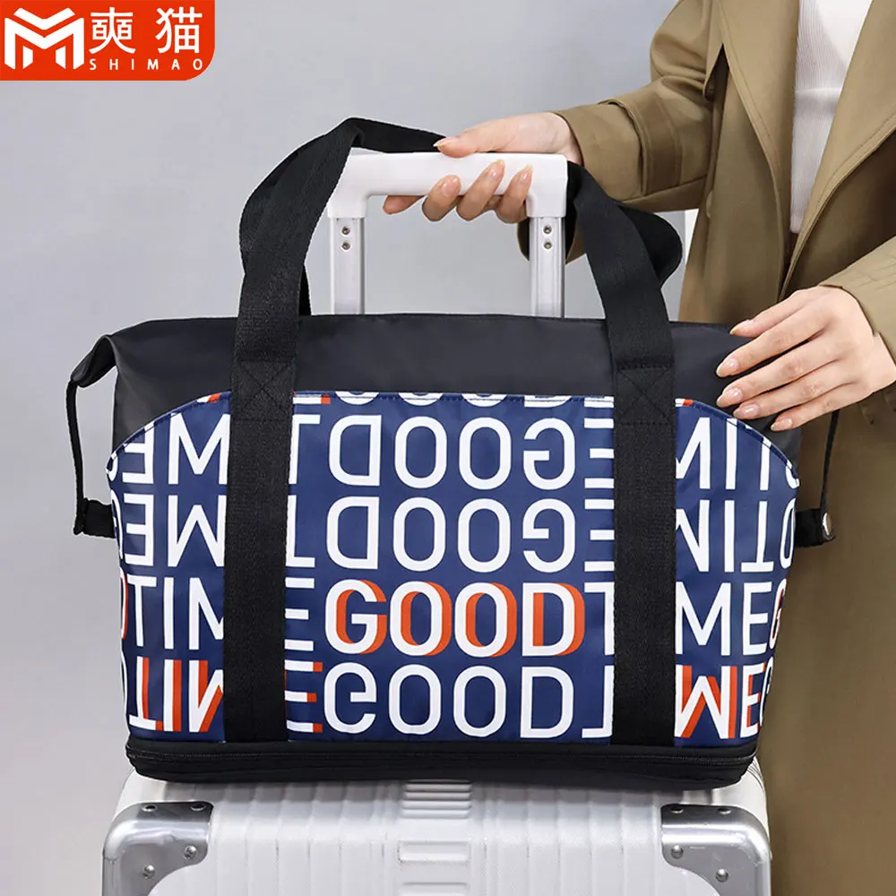 

Large Capacity Expandable Travel Duffle Bag Women Man Handheld Outdoor Fitness Sport Storage Bag Waterproof Sports Travel Bag