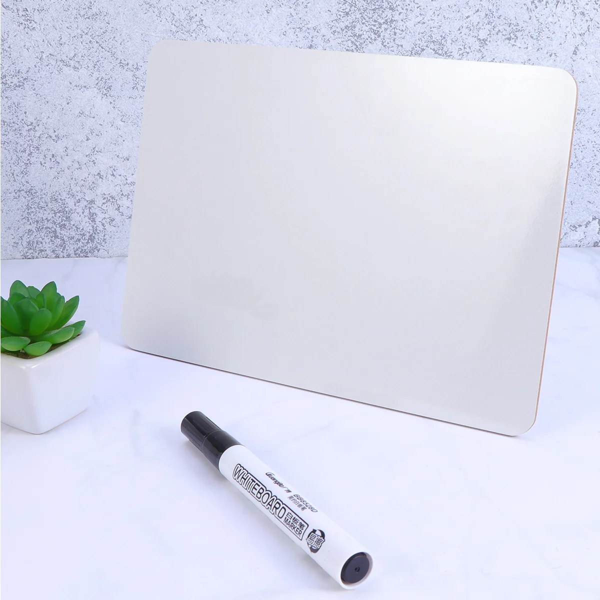 4 Pcs Mini Child Dry Erase Menu Board Bamboo Wooden Laptop Office Supplies Planner Reminder