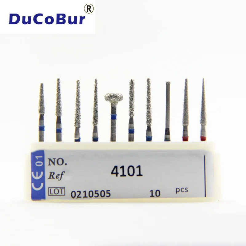 

10pcs/Set Dental Diamond Burs Drill Bits Crown & Bridge Preparation For Anterior Sharper Polishing Kit Durable Valuable