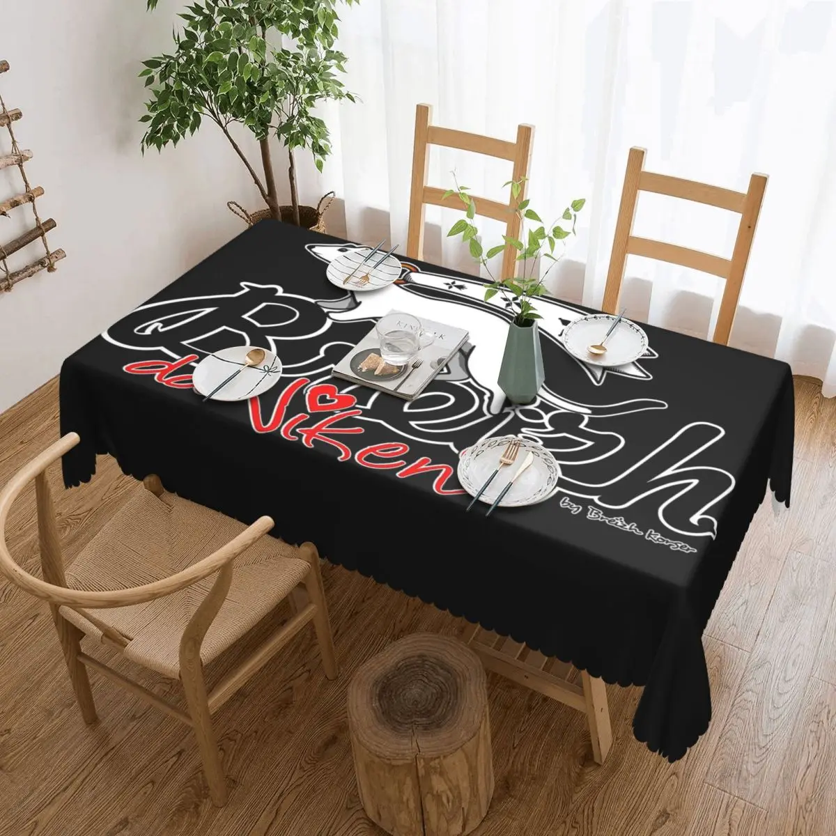 

Breizh Da Viken (Brittany Forever) Rectangular Tablecloth Waterproof Table Cover for Festival Party Decorations Table Cloth
