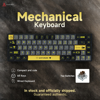 AJAZZ AK680 Gaming Mechanical Keyboard Wireless Bluetooth Wired Hot-swappable PBT for PC Laptop Gamer 68 Keys eSports Gaming Key