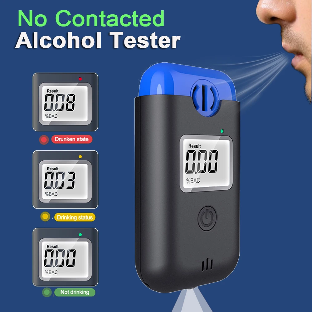 Alcohol Tester Digital Breathalyzer Breath Alcohol Tester Drunk Detection Device Alcoholimeter Analyzer Detector For Driving