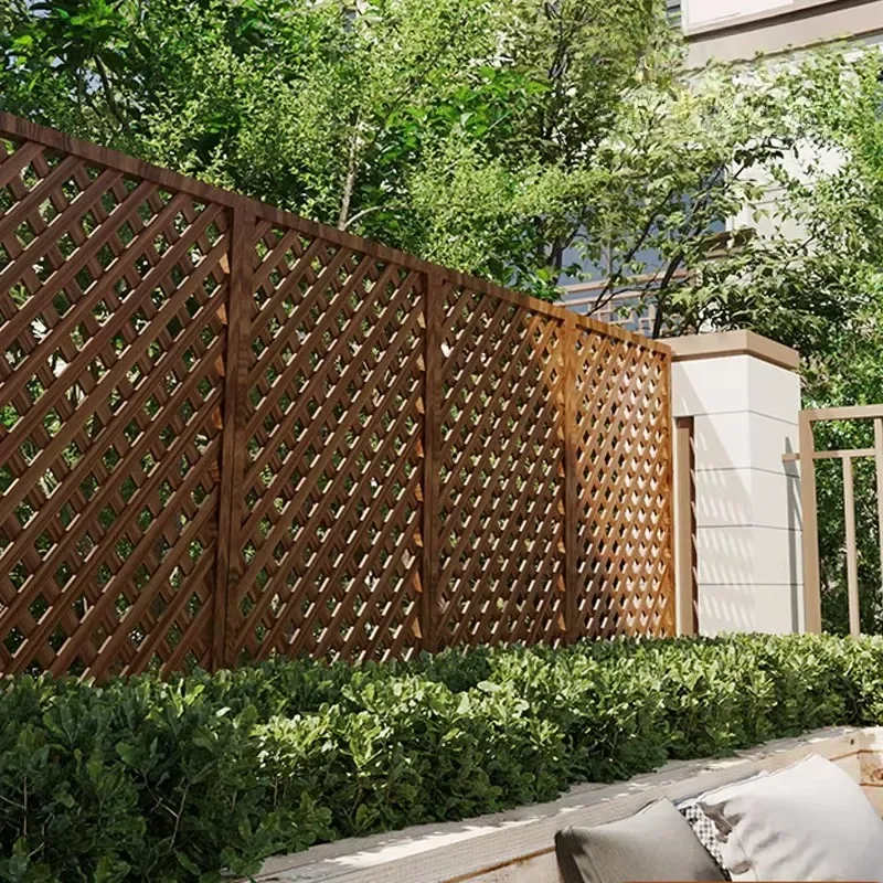 Customized Outdoor Weather-Proof Wood Grain Durable Villa Fence Aluminum&Plastic Co-extrusion WPC Courtyard Privacy Screen