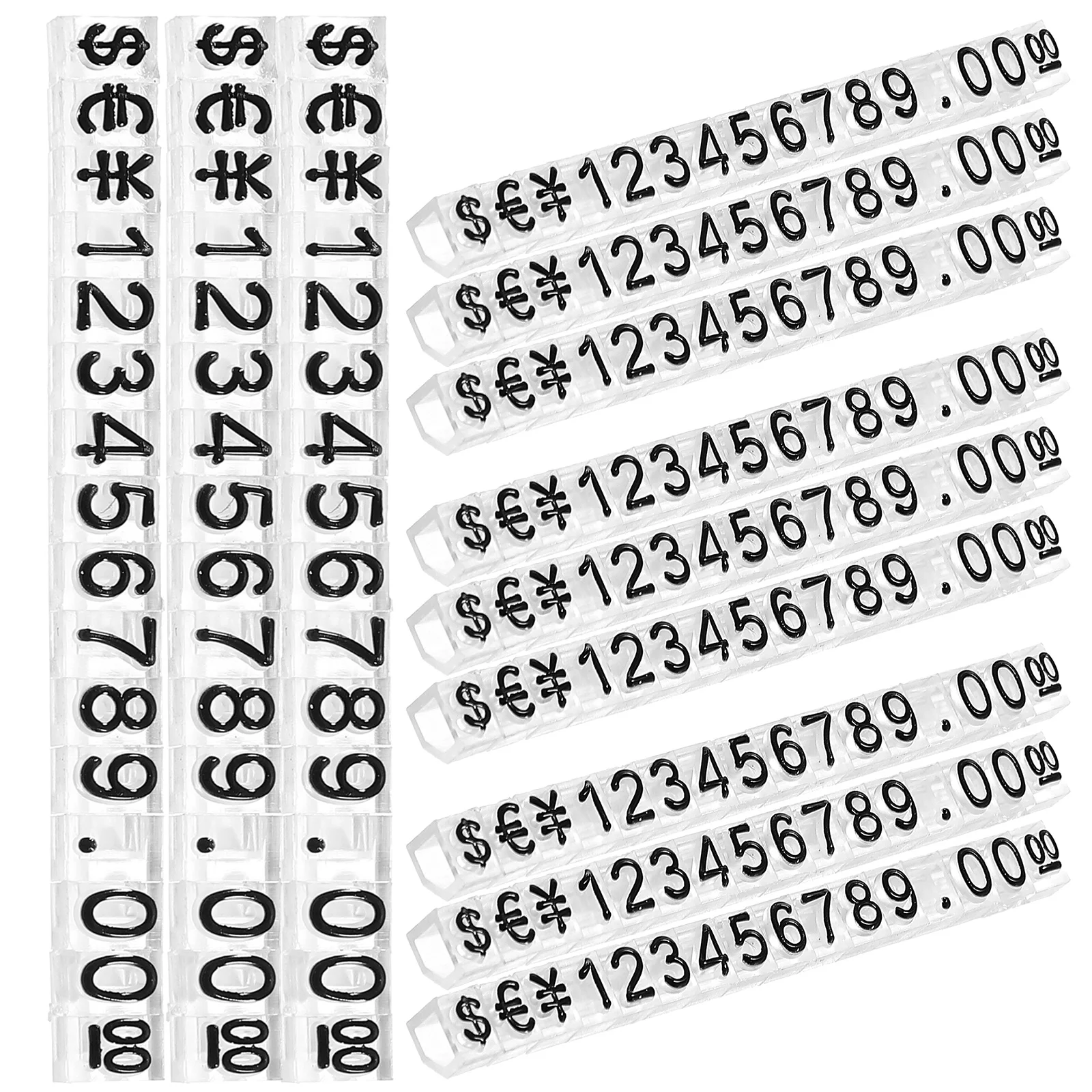 

20 шт., кубические блоки, ювелирные бирки, дисплей, мини-часы для черной ценовой этикетки, счетчик розничной торговли