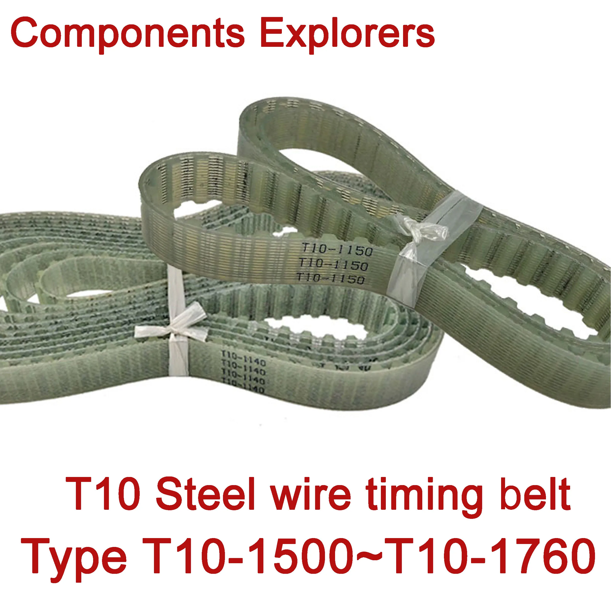 T10 Steel Wire Closed Loop Timing Belt PU T10-1500 1520 1560 1580 1600 1610 1640 1700 1750 1760 Width15mm 20mm 25mm