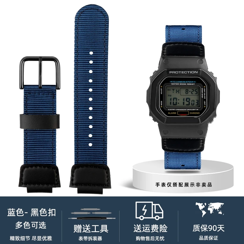 For Casio DW5600 GW-5000 5035 GW-M5610 GM-110 GA110 GA-120 G-SHOCK GW-B5600 GA-2100 Modified Canvas Nylon Watch Strap 16mm 18mm