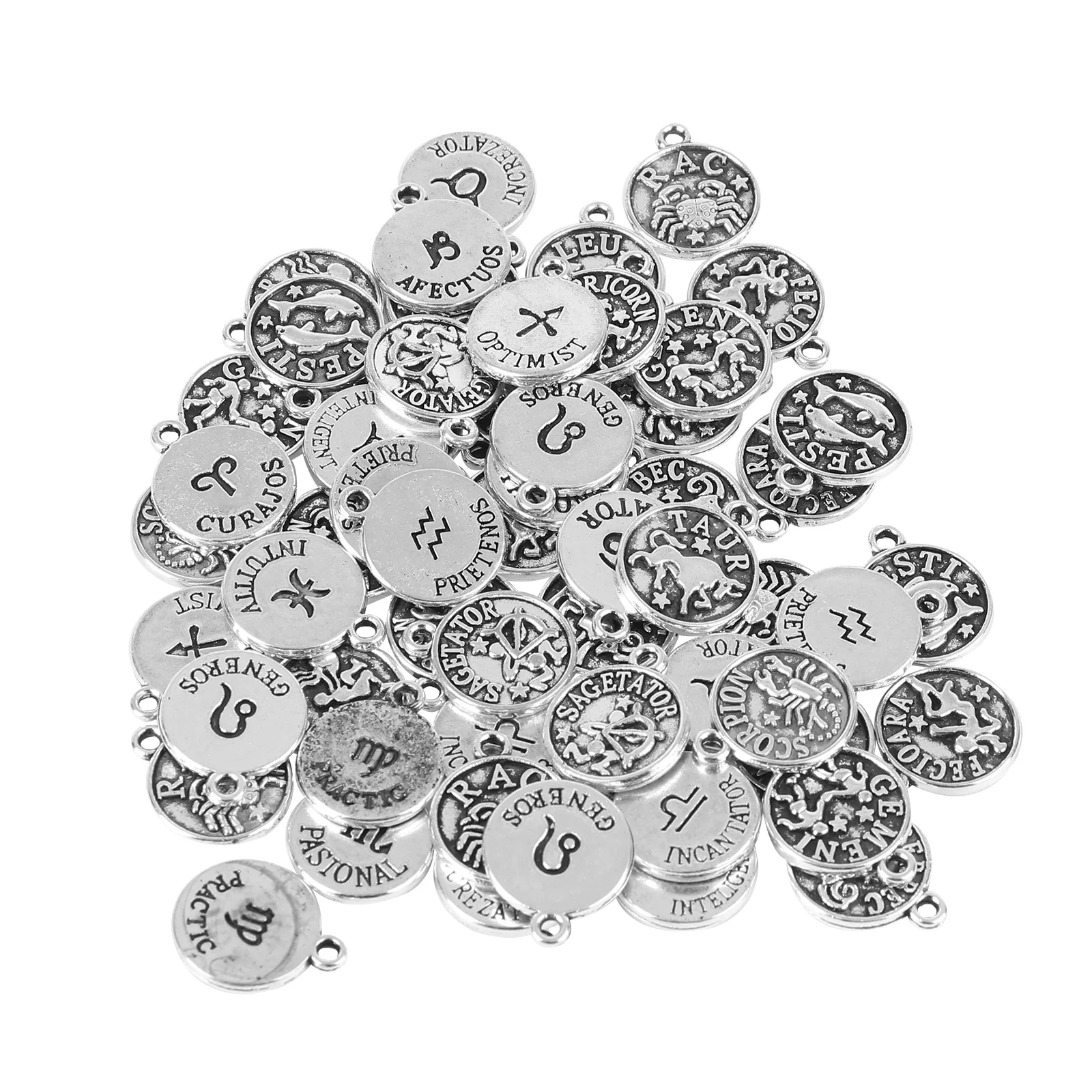 

60 Pcs DIY Accessories Jewelry Accessory Vintage Necklace Retro Decor Alloy Pendant Decorative