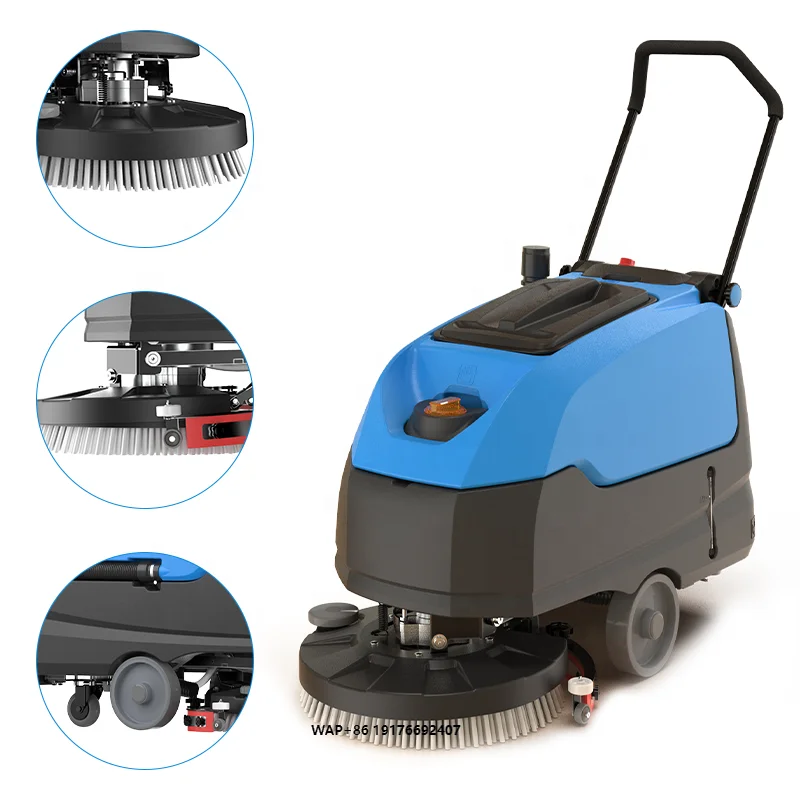 

Durable Cordless Automatic Floor Scrubber Dryer Industrial Commercial Cleaning Tools Battery Powered Machine