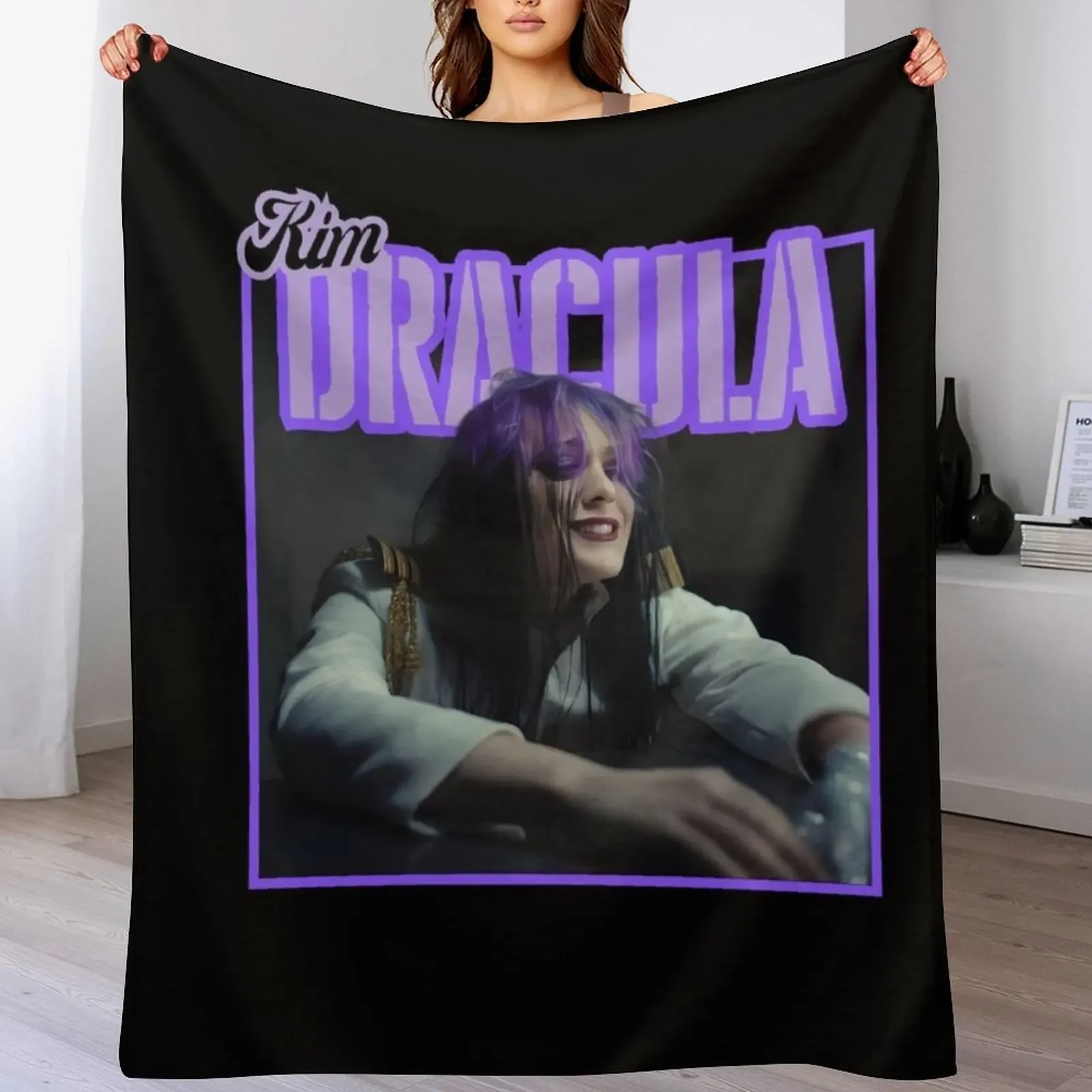 

Purple Kim Dracula Throw Blanket Polar Moving Weighted Warm Blankets