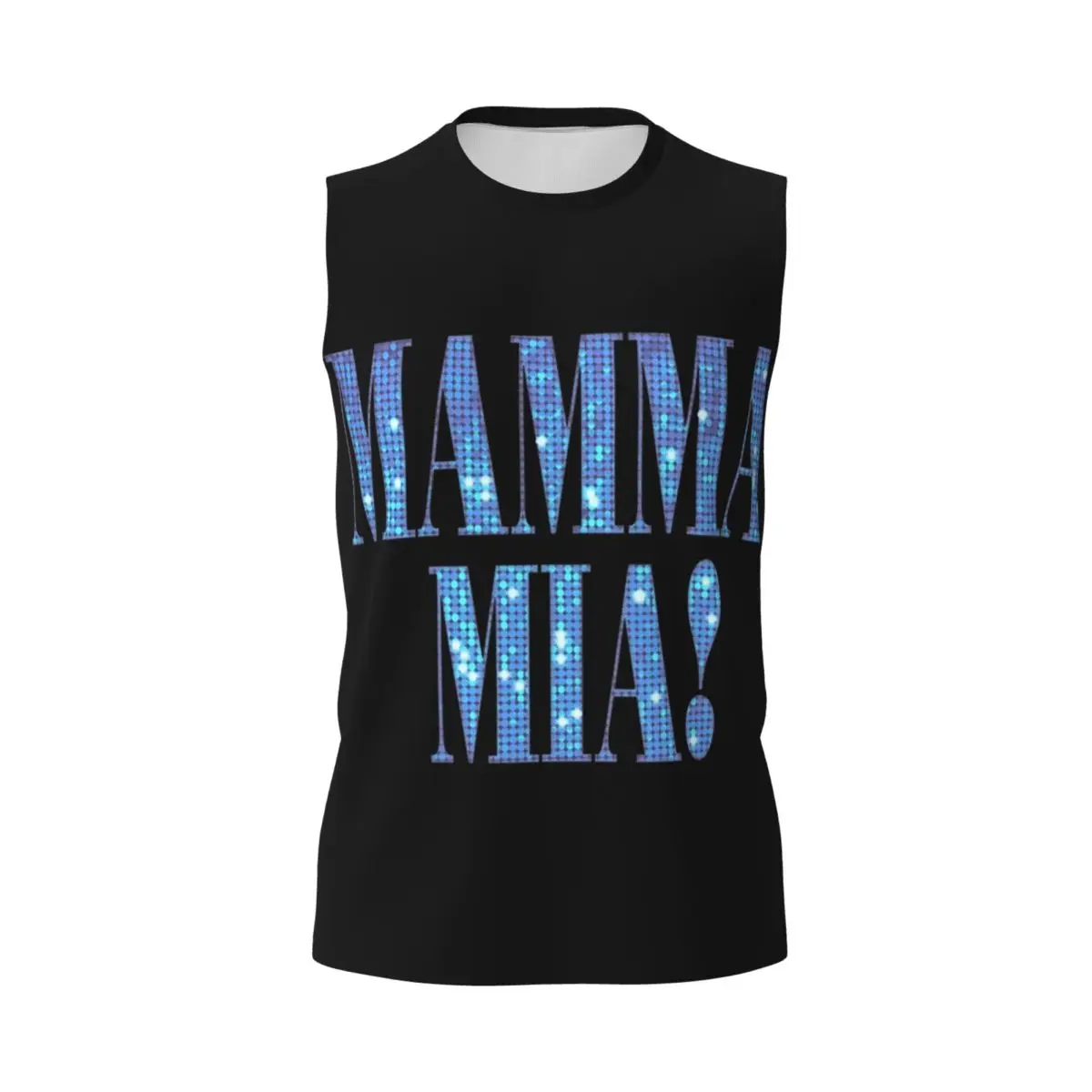 Mamma Mia -disc Men Printed Sleeveless T-shirt Casual Hip Hop Street Style Beach Holiday Tank Tops
