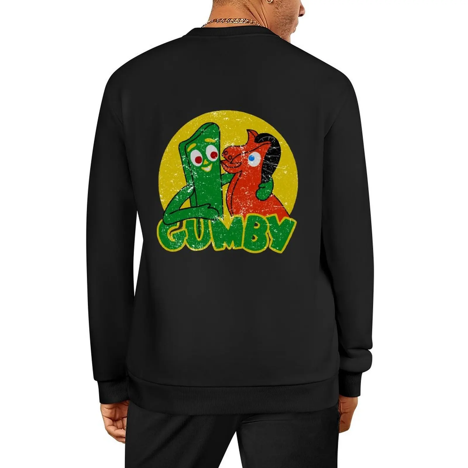 

Distressed Gumby Pullover men's autumn clothes mens designer clothes autumn new products tracksuit men hooded sweatshirt for men