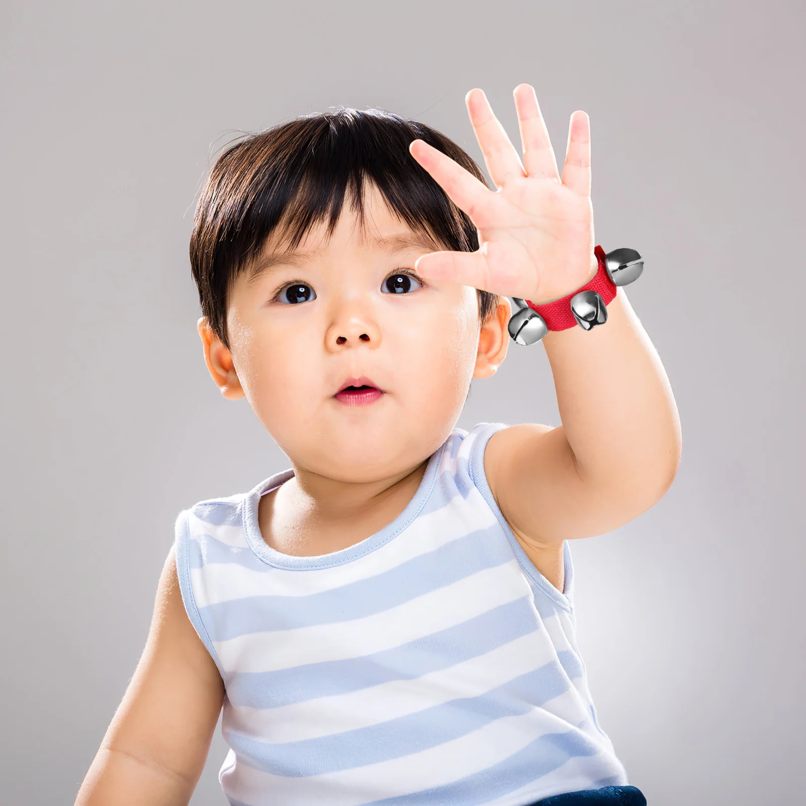 

4Pcs Hand Bell Wrist Band Foot Tambourine Musical Instrument Non-Slip Handle Educational Rhythm Sound for Kids Classroom Party