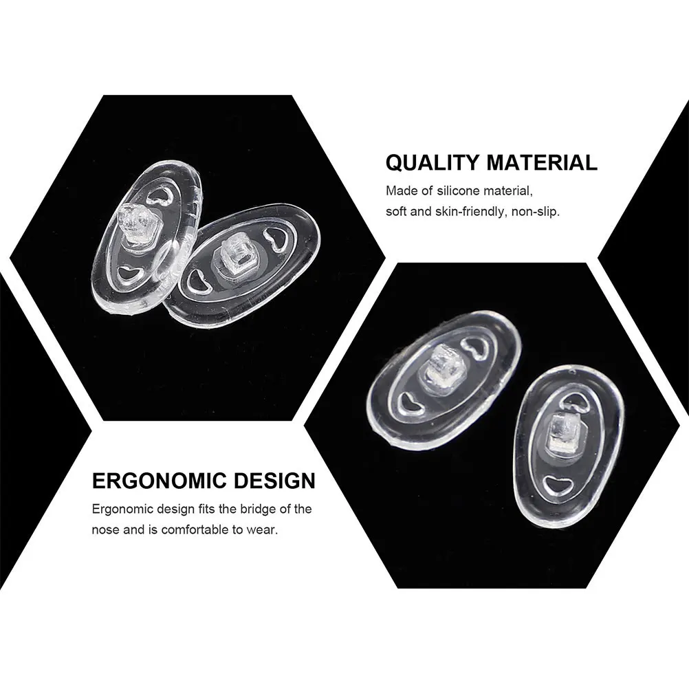 

Nose Pads for Glasses Eyeglass Grips Spectacle Bridge Soft Comfort Glasses Nose Grips Fit Anti Pressure