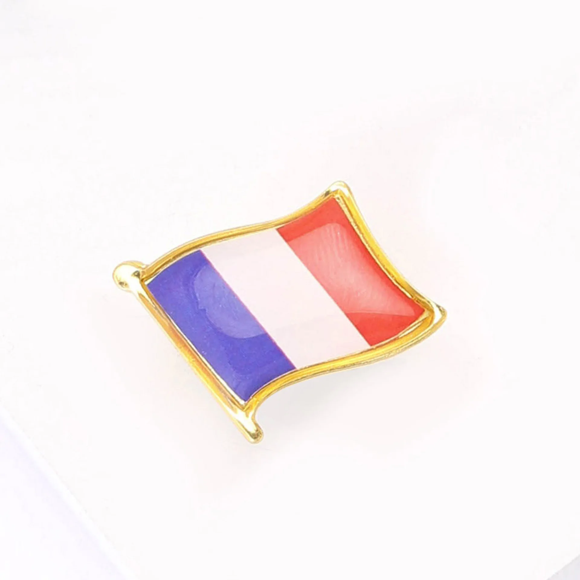 French small flag oil dripping brooch collar needle cufflinks wholesale enamel versatile men's and women's clothing chest flower