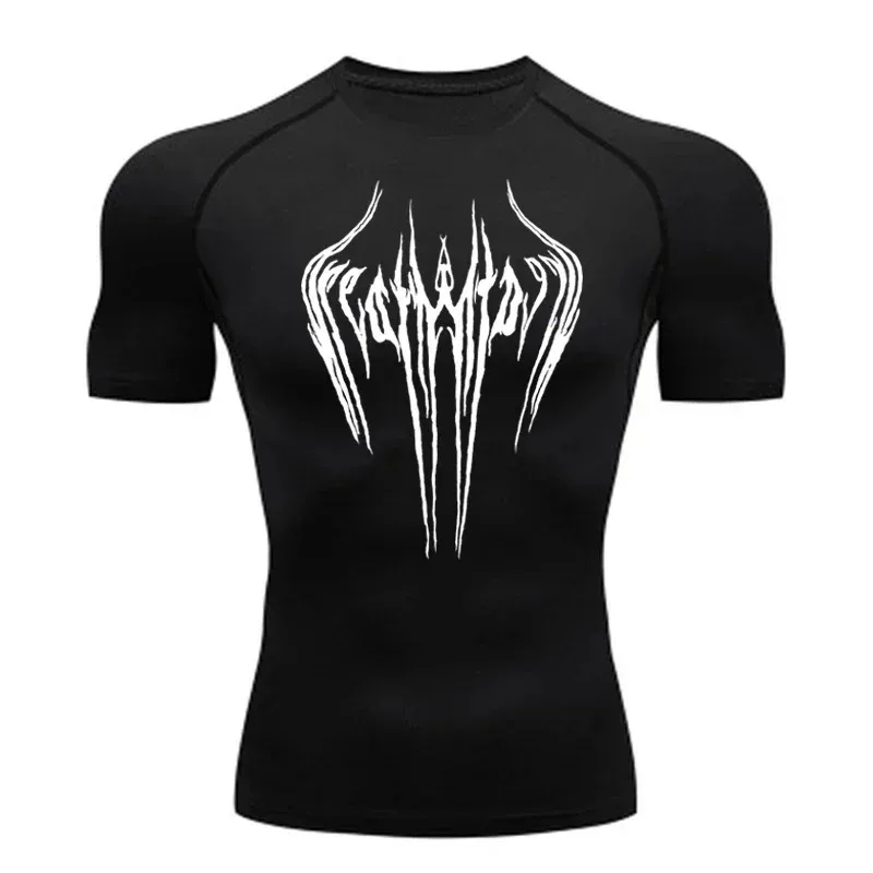 

Men's Breathable Compression Sports T-shirt Short-sleeved Bodybuilding Fitness Sweatshirt Jogging Training Sportswear Top Tees