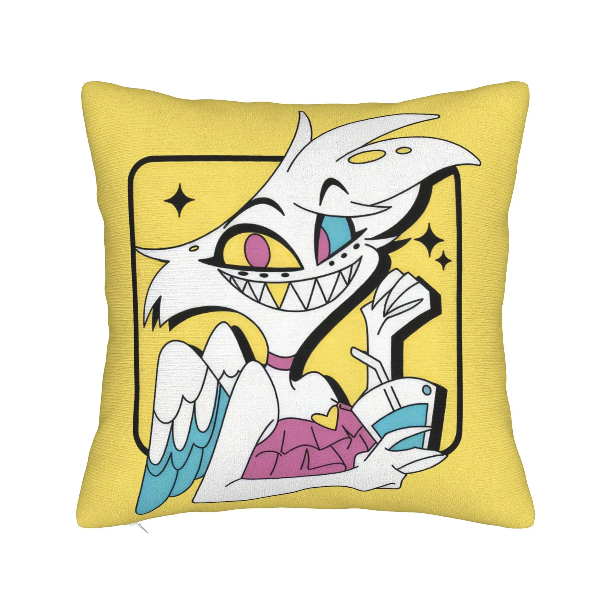 Hazbins Hotels Cute Angel Dust Pillowcase Soft Cushion Cover Decoration  Throw Pillow Case Cover Chair Zipper