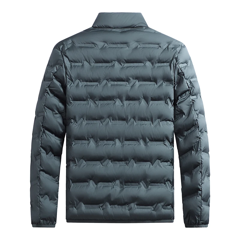 Pufferjacke für Herren, Graphen-Wärmejacke für den Winter, Outdoor-Winddichte Oberbekleidung, Lässige Gesteppte Jacke, Verdickte Stehkragen-Jacke – Detail 4