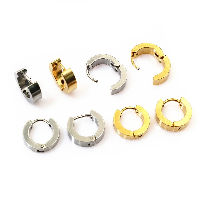 10 Buah Anting Stainless Steel Hoops Terbuka Anting Kait Loop Telinga Cincin Lingkaran Klip Diy Perhiasan Temuan Aksesoris