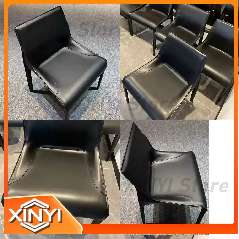 Italian Saddle Chairs for Living Room Hotel Furniture Dining Chairs Luxury Backrest Leisure Dressing Chairs