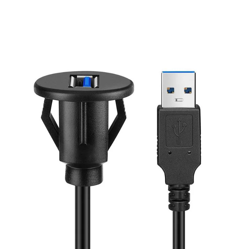 플러시 마운트 패널 방수 대시 보드 케이블, 수-암, 커버 및 홀더 포함, 차량용 차폐, USB3.0